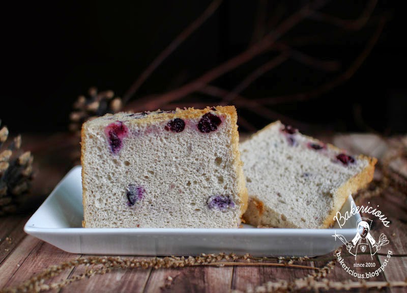 Bakericious: Bluberry Yogurt Rice Flour Chiffon Cake LTU #02