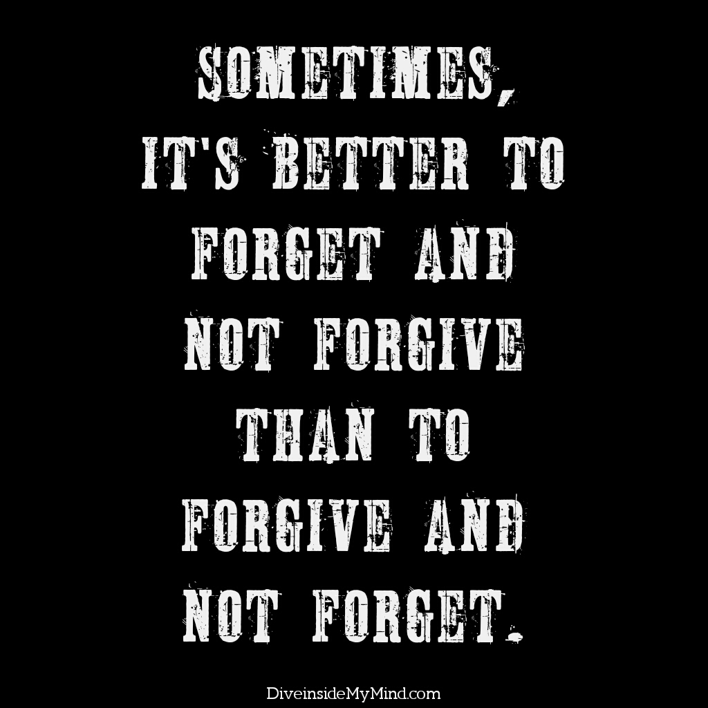 Forgive vs forget image