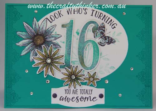 SU, 16th birthday card, wink of stella, 2016 Occasions, www.thecraftythinker.com.au