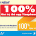 Tặng 100% giá trị thẻ nạp Vinaphone ngày 12-01