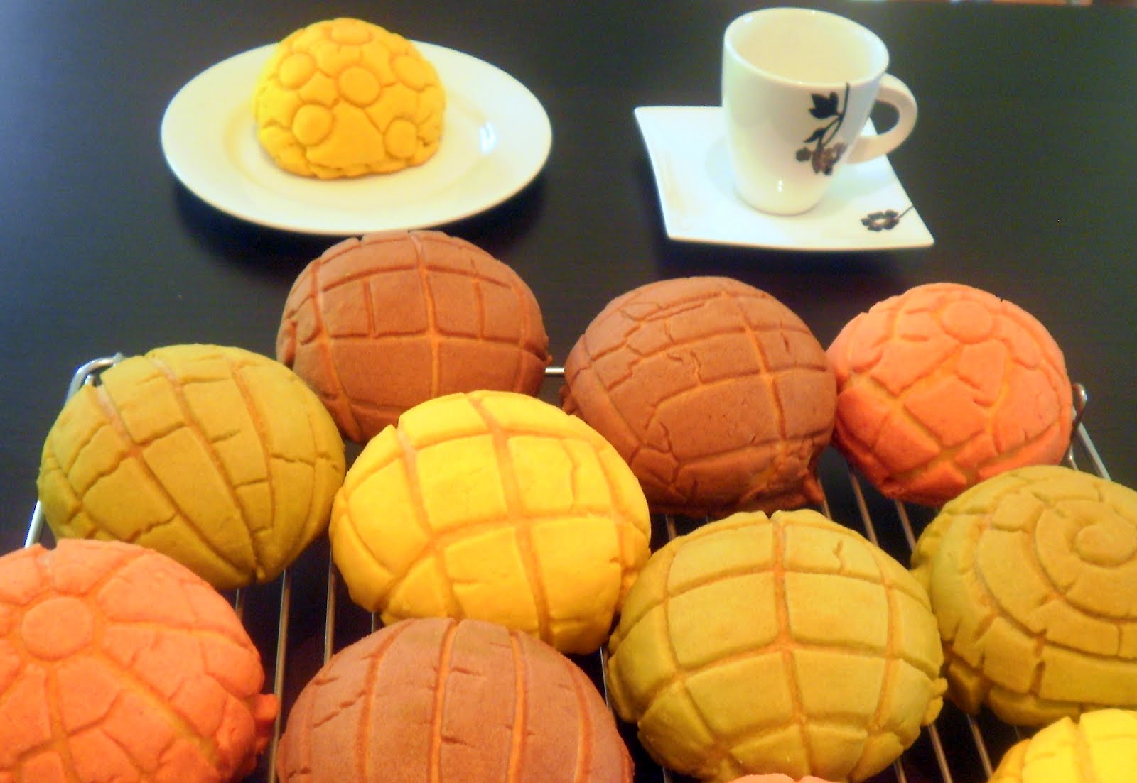 Around the World in favorite recipes Conchas Mexican Sweet Buns