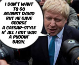 Boris Johnson, “I don’t want to go against David but…”