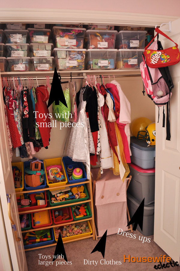 Toy Organization in a Closet/ Kids Closet Organization + Free Label