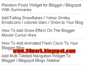 Recent Posts Widget with post titles only