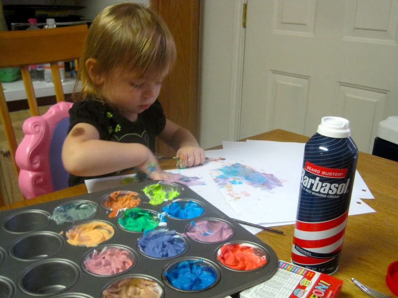 Crafting For Me Shaving Cream Painting