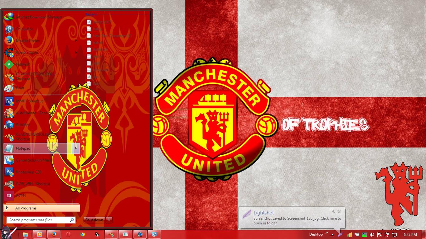 Manchester United Theme For Windows 7
