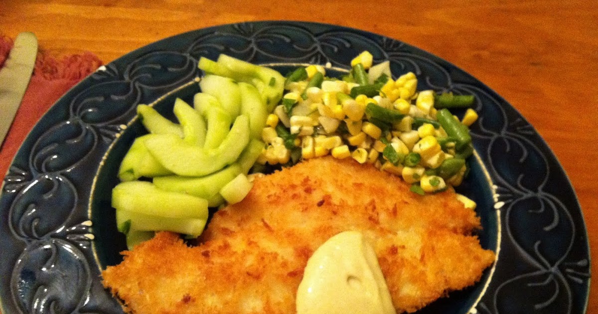 David Doesn't Bake Fried Flounder with Sriracha Mayonnaise