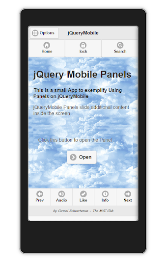 jQueryMobile Panels       