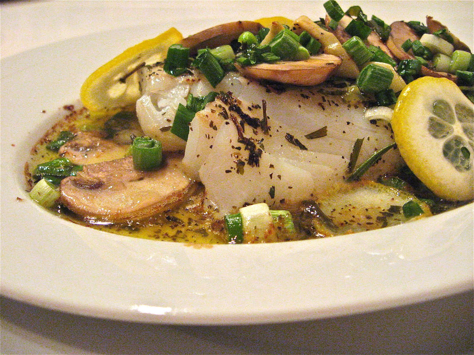 she's in the kitchen fresh cod baked with tarragon, basil, white wine