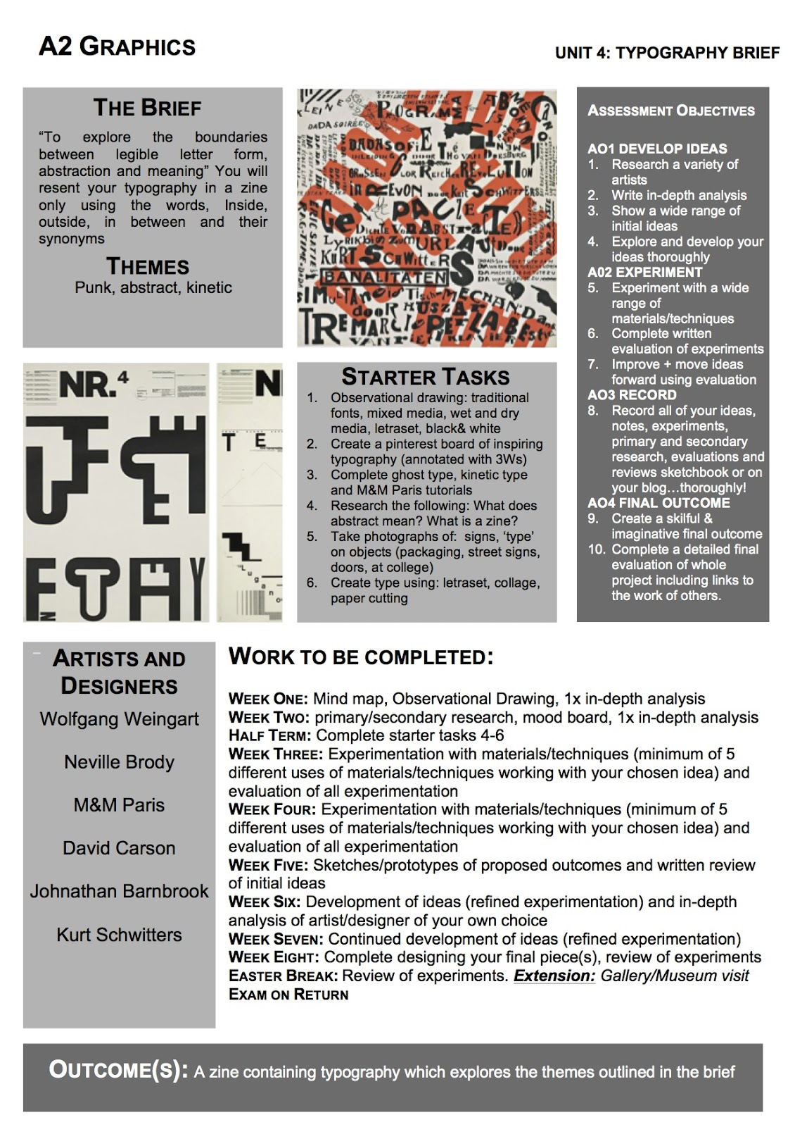 Katie Elizabeth Back Graphics Typography Brief