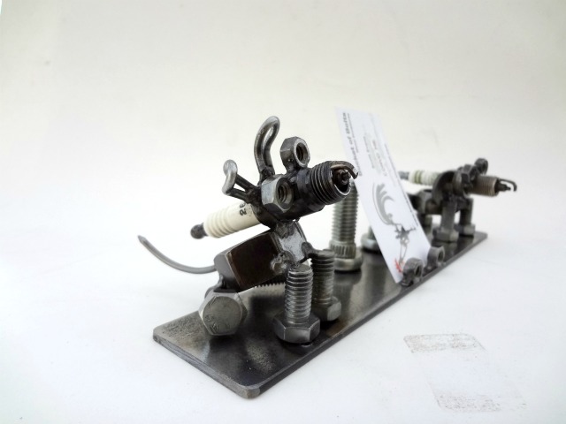 Bucket Of Bolts Desk Top Business Card Holder