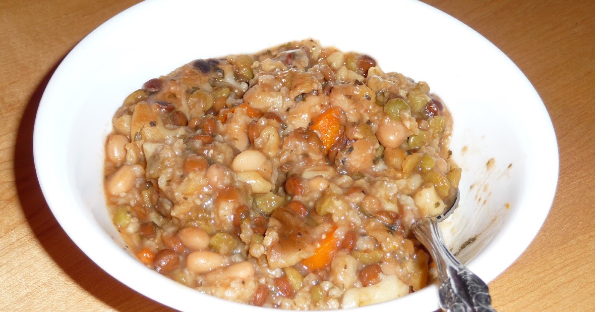 PinkVegan Lentil Split Pea Rice Barley Soup (DF)