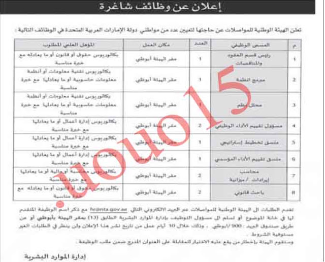 الهيئة الوطنية للمواصلات مطلوب مبرمج انظمة  - محلل نظم منسق تخطيط استراتيجى %D8%A7%D9%84%D8%A7%D8%AA%D8%AD%D8%A7%D8%AF+1