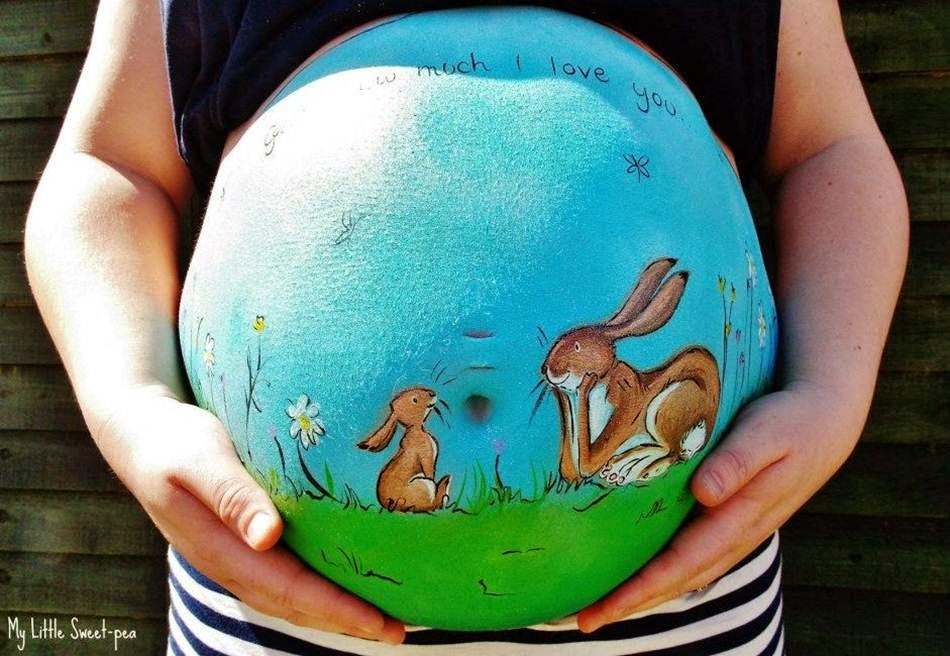 Dawnsofia Creative Pregnant Belly Bump Painting