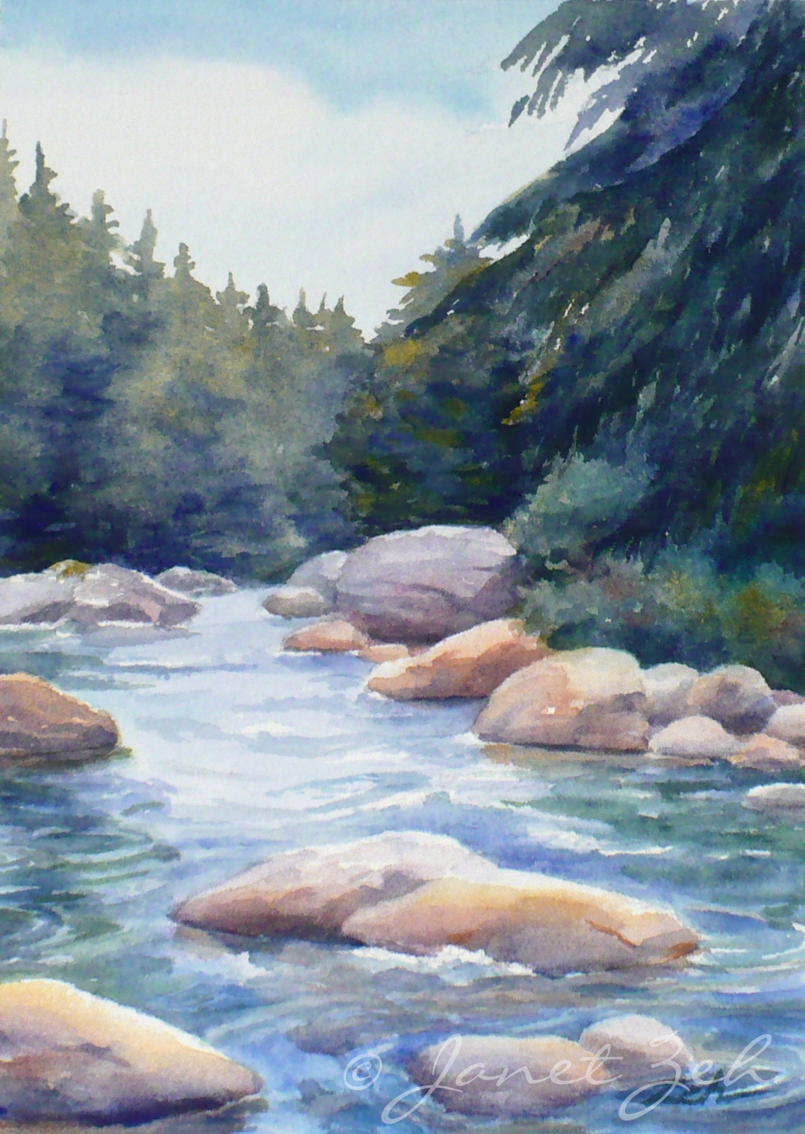 Pin by Candy Larsen on art that I love Watercolor landscape, River