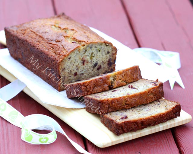My Kitchen Snippets Banana, Cranberry and Apple Bread