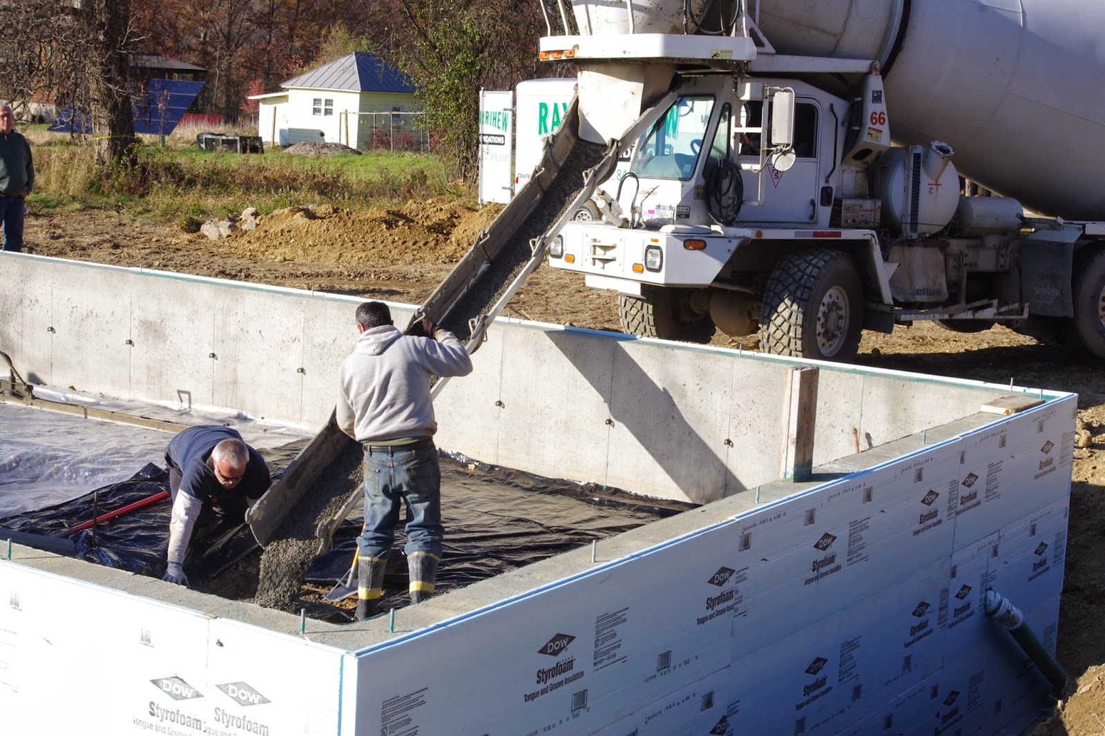 slab barrier vapor under door poly