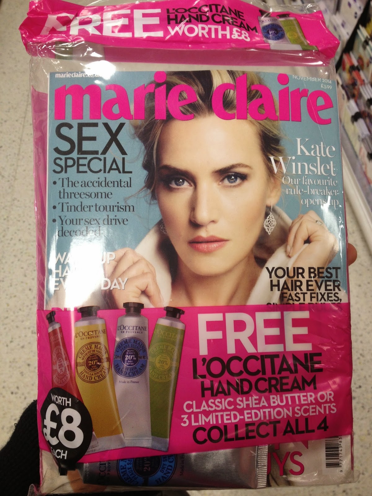 Krem do rąk L'Occitane jako dodatek do marie claire w UK, zdjęcie z bloga agisboutique.blogspot.com, post pt: Kilka prasowych dodatków w październiku Krem do rąk L'Occitane jako dodatek do marie claire w UK, zdjęcie z bloga agisboutique.blogspot.com, post pt: Kilka prasowych dodatków w październiku