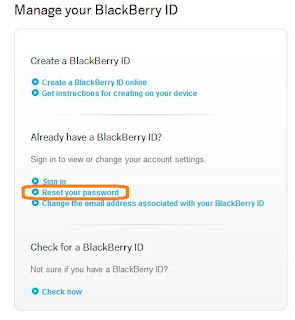BlackBerry ID website