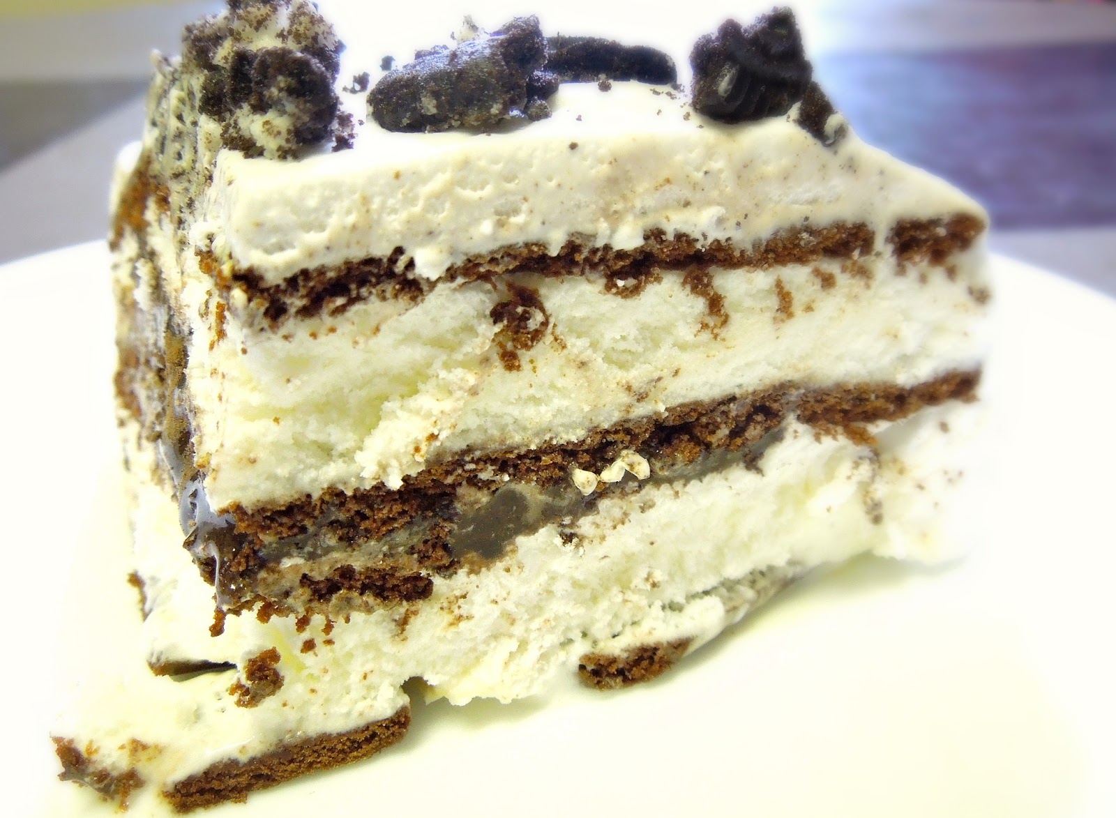 Chris & Gaylene ice cream sandwich cake and healthier chocolate "fudge