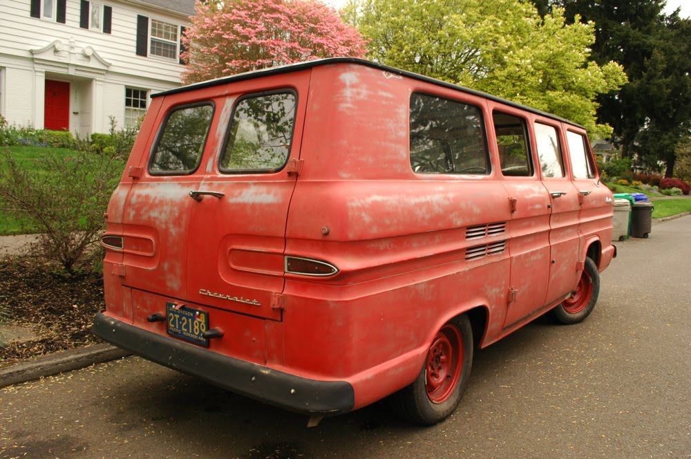 OLD PARKED CARS. 1964 Chevrolet Corvair Greenbrier Sportswagon.