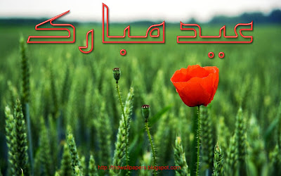 Eid Ul Zuha Adha Mubarak 2012 Card Flower Wallpapers Urdu Text 024