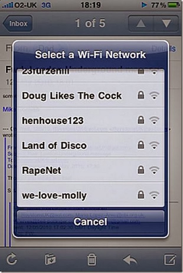 Man Page Entertainment For Men Funny wifi and hotspot names photo