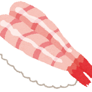 甘エビのお寿司のイラスト