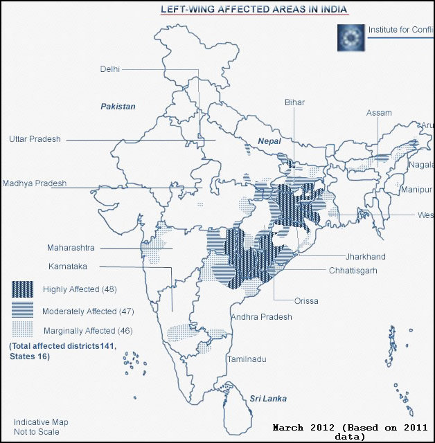 maoist districts india