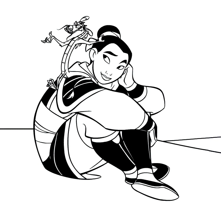 Desenhos para Colorir e Imprimir: Desenhos para Colorir da Mulan