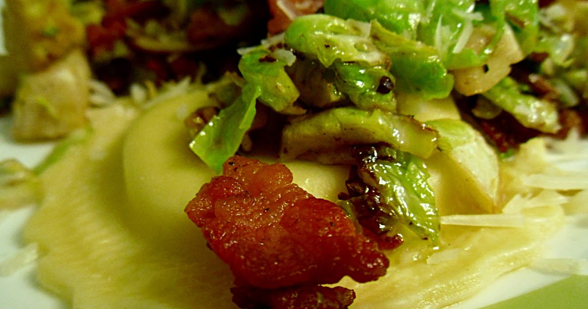 Southern Sweets and Eats Ravioli with Brussels Sprouts, Pecans, and Bacon