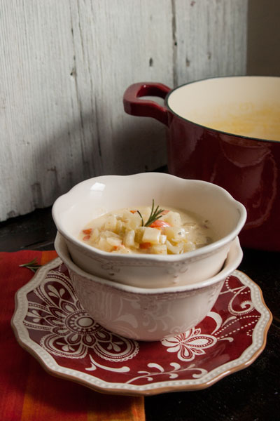 creamy potato soup, dairy, delicious creamy soups, leftover potato soup, light potato soup, paleo soup, rosemary potato soup, rosemary soup, soup, winter soups, A Dash of Delish