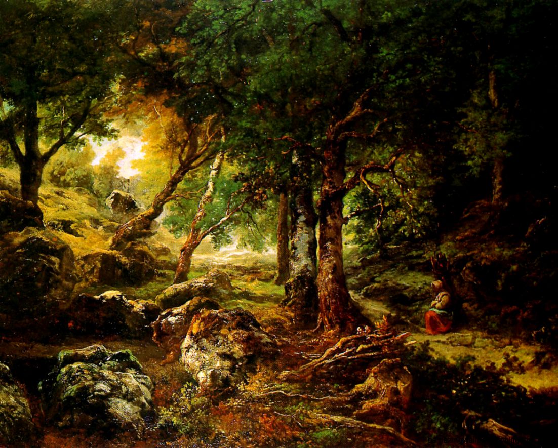 Theodore Rousseau Forest Landscape Sun Theodore Rousseau Forest Landscape Sun