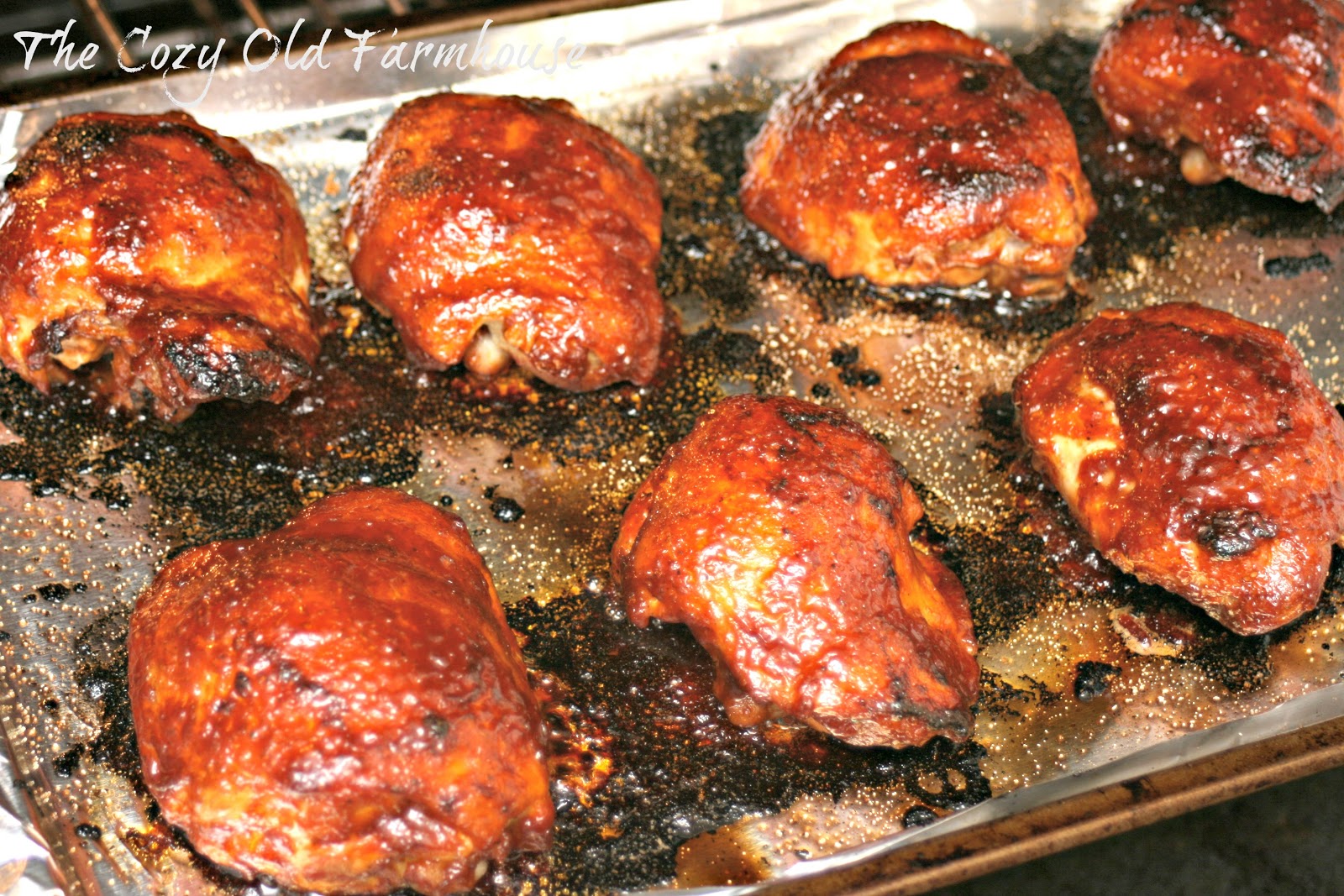 The Cozy Old "Farmhouse" Oven "Grilled" BBQ Chicken