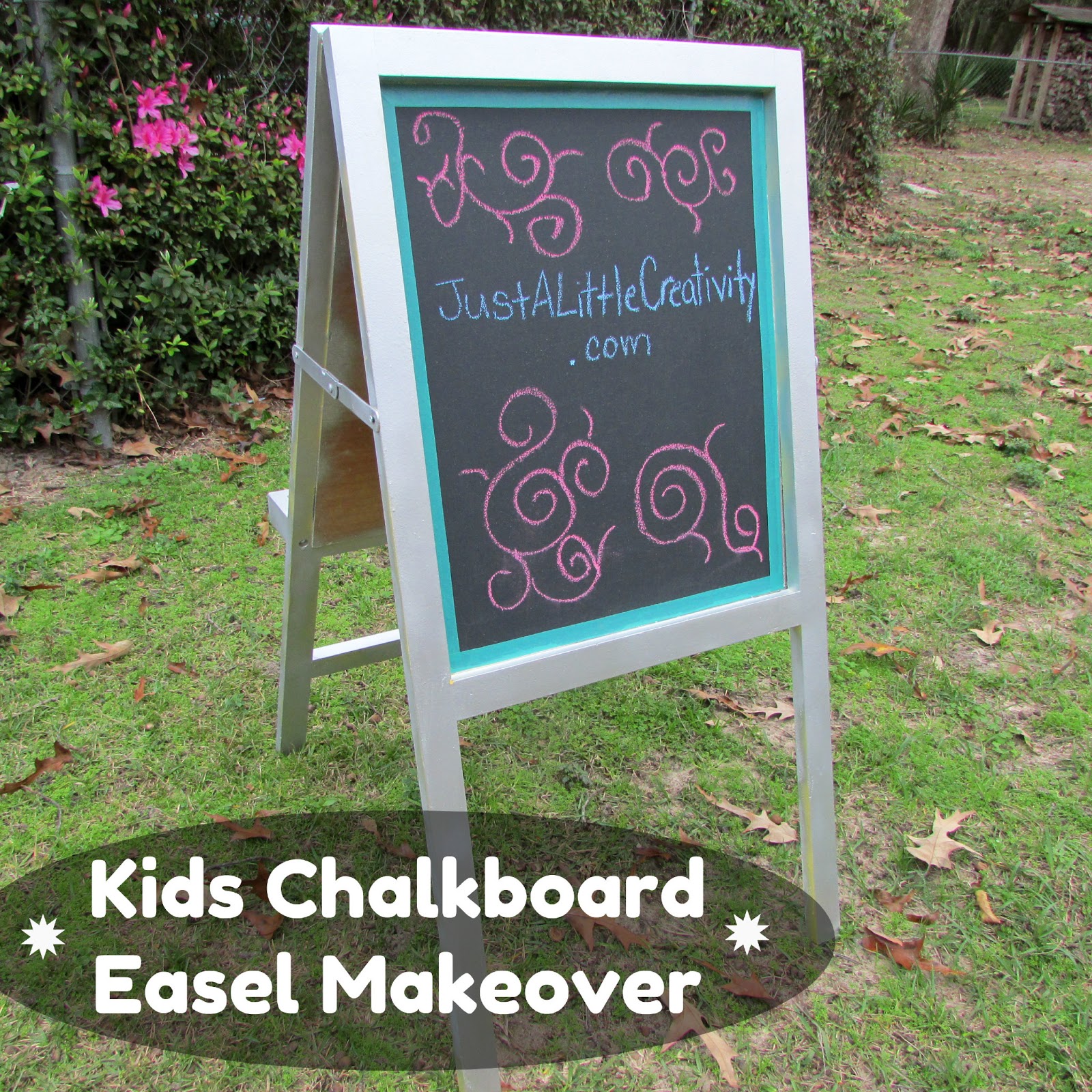 Kids Chalkboard Easel Makeover {EASY DIY}