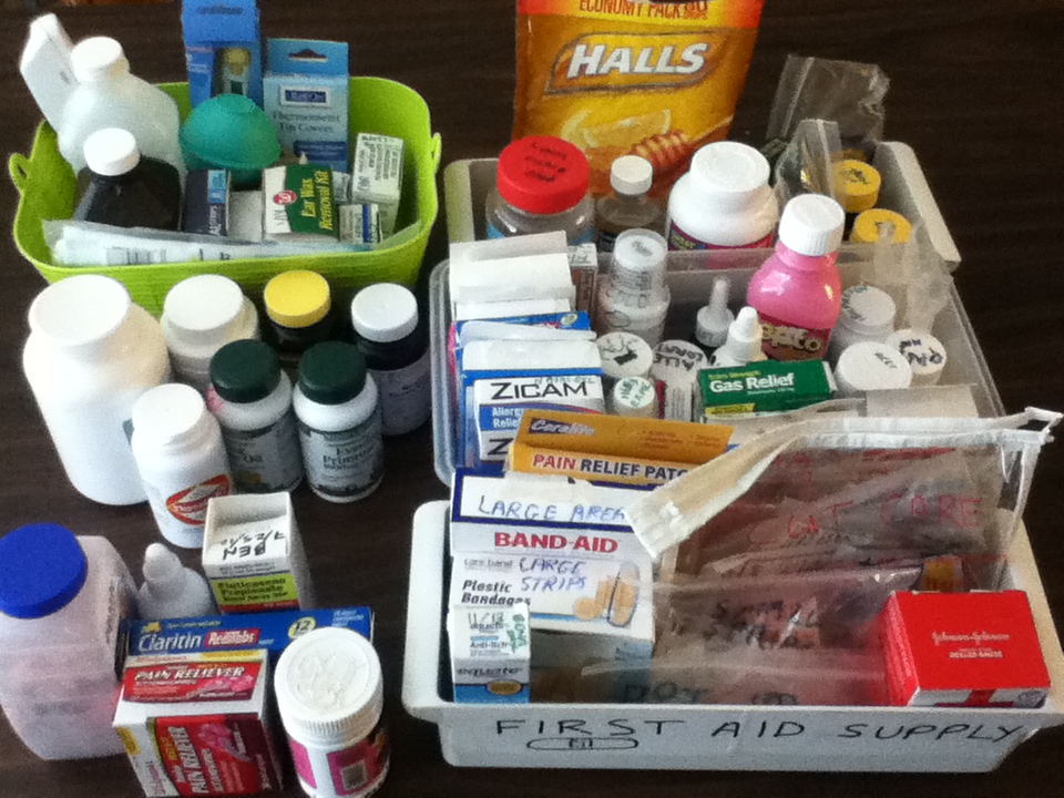Come, Weary Moms! Organizing First Aid Supplies, Medicines and Supplements