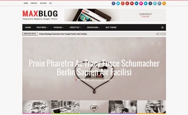 MaxBlog - Responsive Magazine Blogger Theme