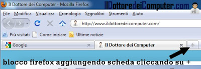 blocco firefox aggiungendo scheda