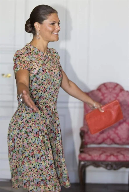 Crown Princess Victoria of Sweden and Prince Daniel of Sweden met with UN Ambassadors from 30 nations during a ceremony at the Royal Palace in Stockholm