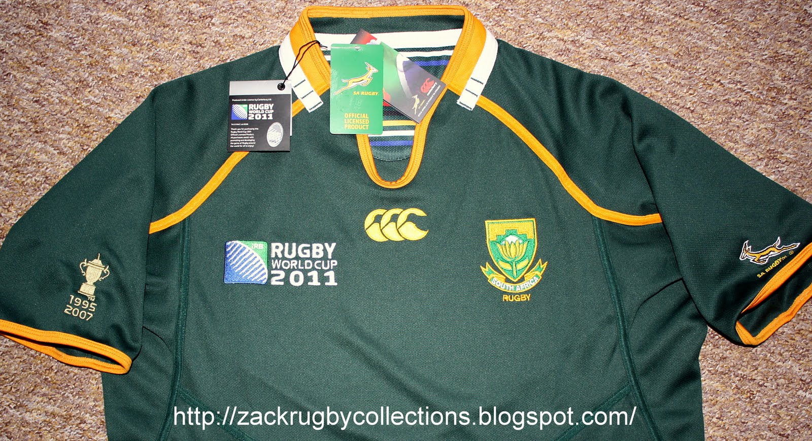south africa rugby jersey 2007