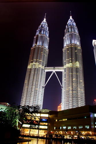 Encyclopedia Twin Tower At Night