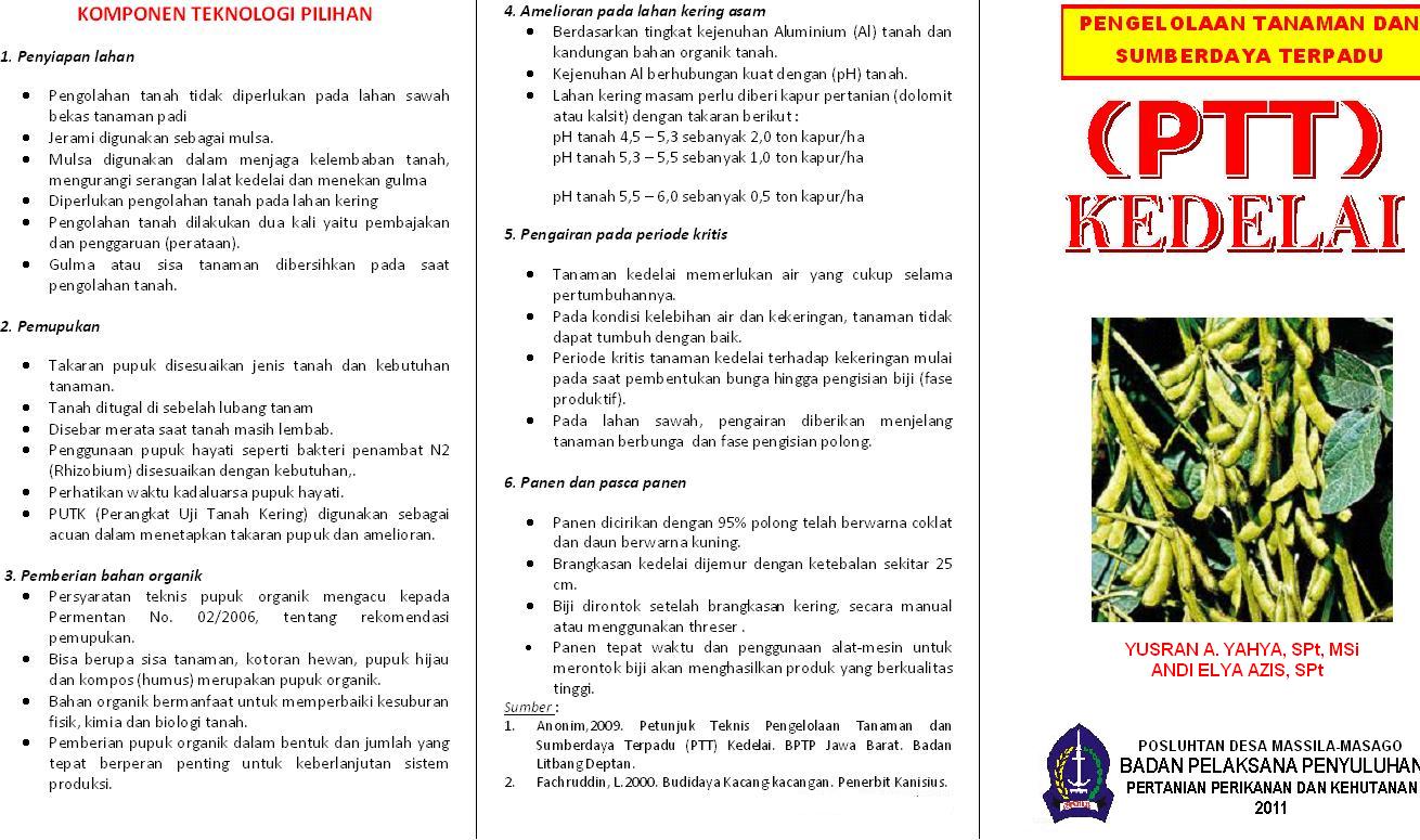 Leaflet KEDELAI DIORAMA PENYULUHAN DAN KEDAULATAN PANGAN