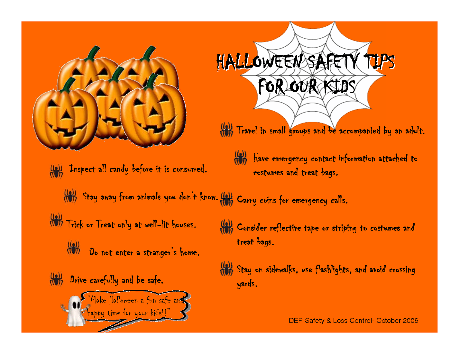 ☑ How to be safe for halloween