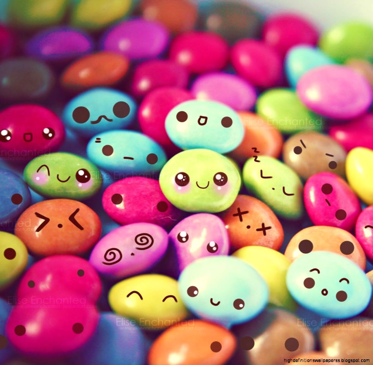 Cute Jellybean Emoticon Faces Wallpaper High Definitions Wallpapers