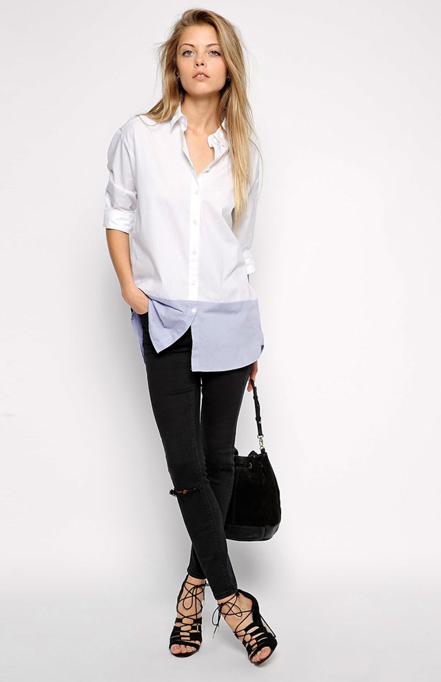 Cool Style with Boyfriend Shirt and Distressed Jeans People & Styles