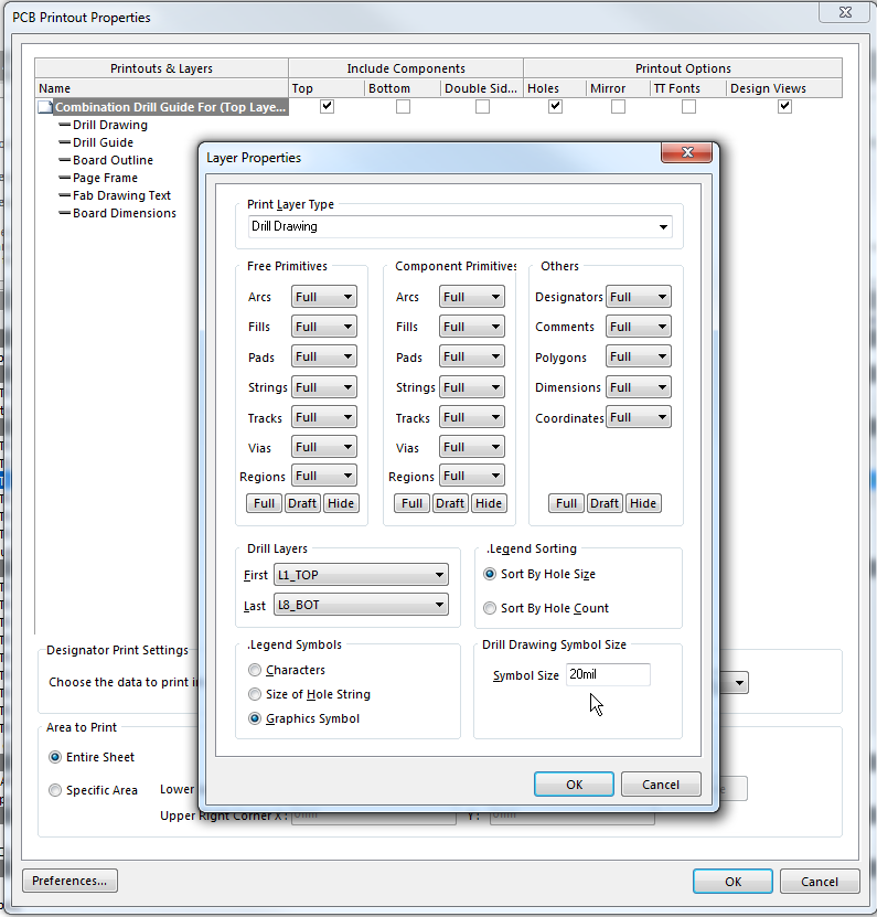 Altium PCB Designer Live Drill Table