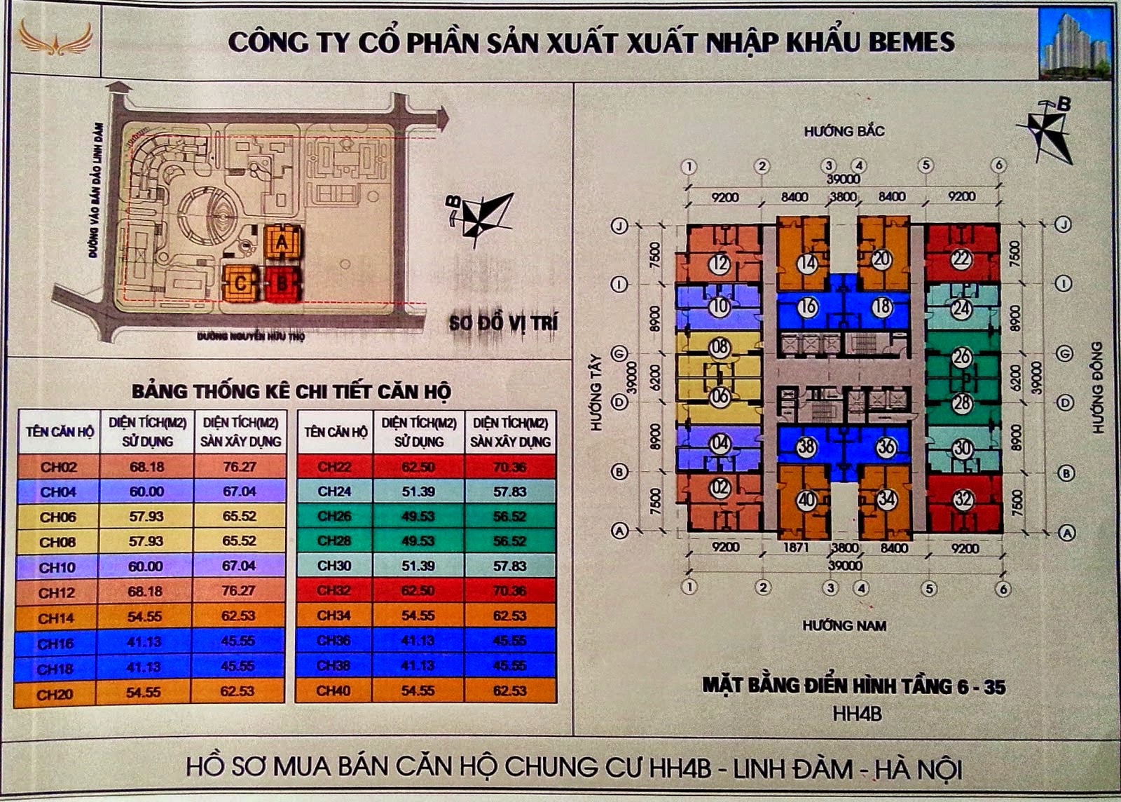 SƠ ĐỒ HH4 LINH ĐÀM TÒA B