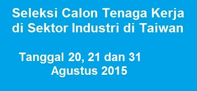 Seleksi Lowongan Kerja Sektor Industri Tekstil di Taiwan-Info hub Ali Syarief Hp. 089681867573-087781958889 - 081320432002 – 085724842955 Pin 74BAF1FB