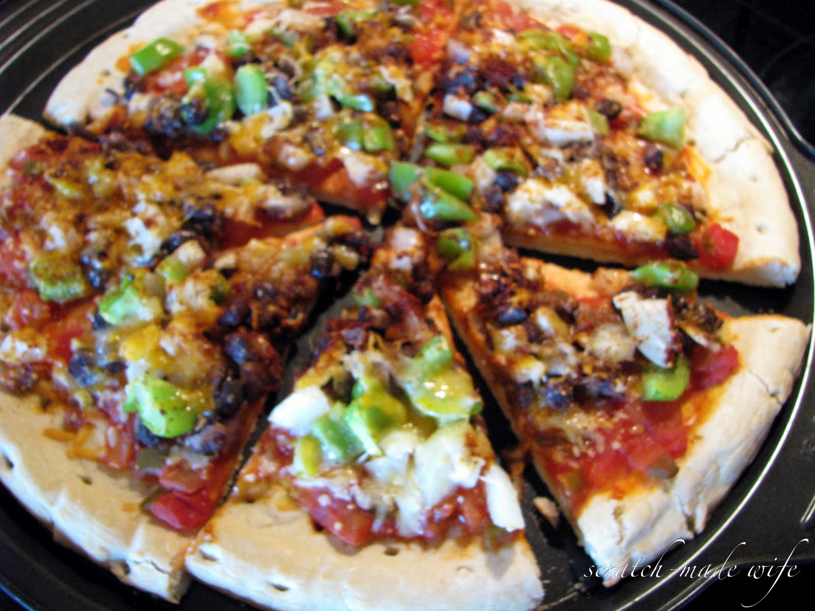 scratchmade wife "I'maVegetarianToday" Mexican Pizza