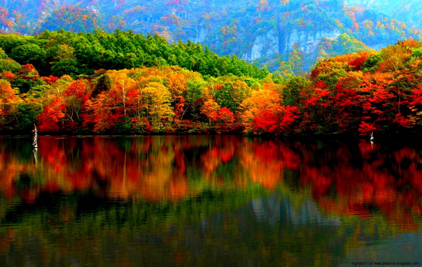 Autumn Mountain Lake Forest Autumn Mountain Lake Forest